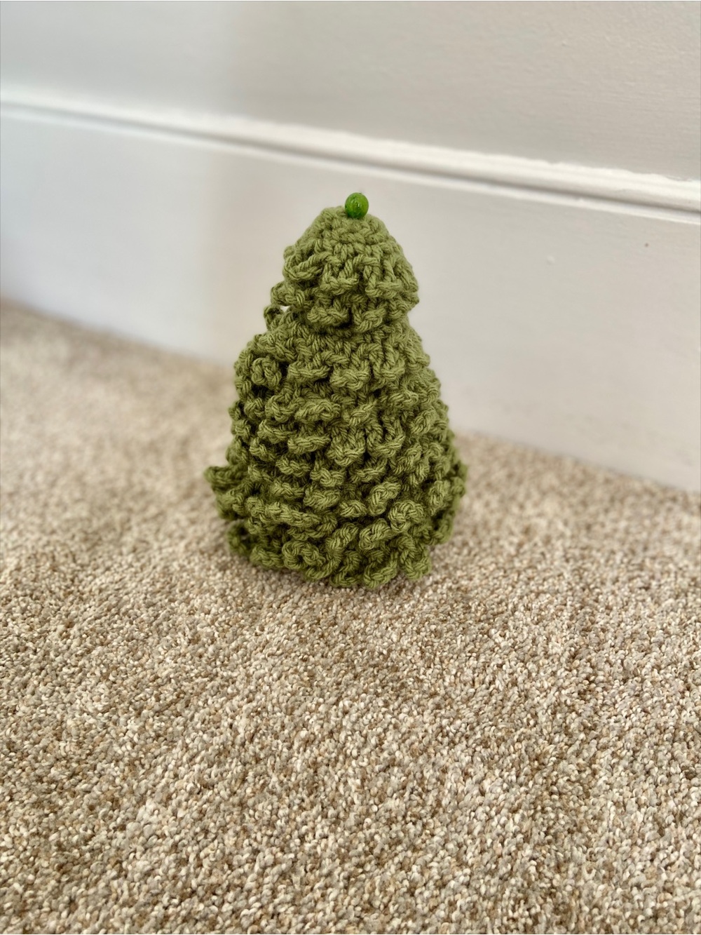 Handmade Crochet Christmas Tree Light Green Holiday Decorations - Picture 4 of 9